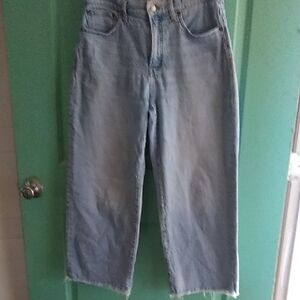 Madewell Light Blue Crop Wide Leg Jeans 30/ 25
